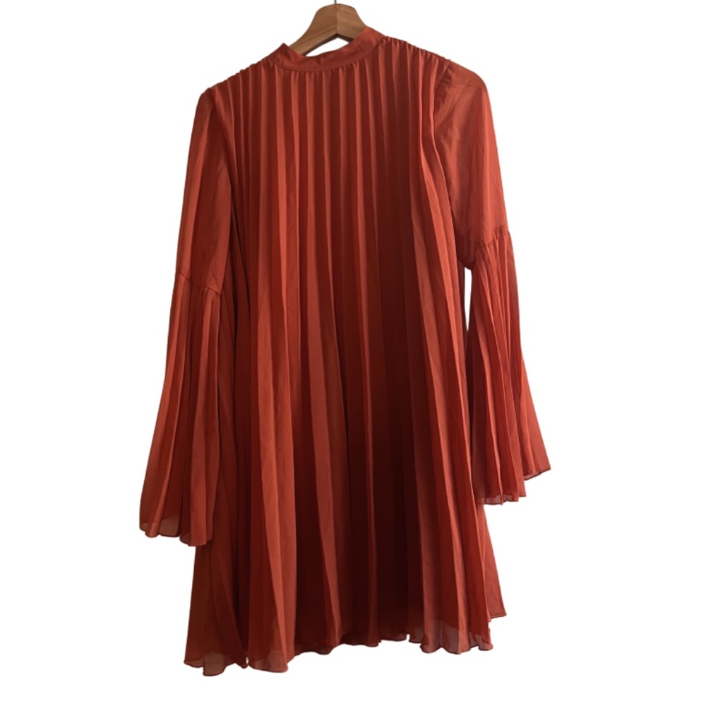 ASOS Design Pleated Trapeze Mini Dress